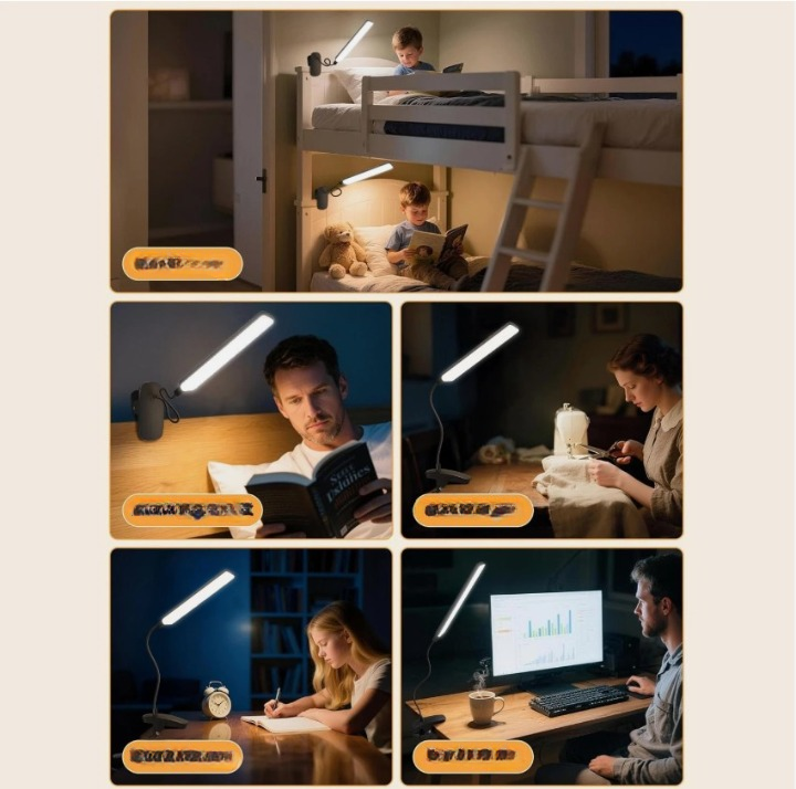 LED Clip Reading Lamp – Flexible USB Light